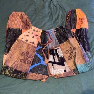 patchwork hippie jogger pants